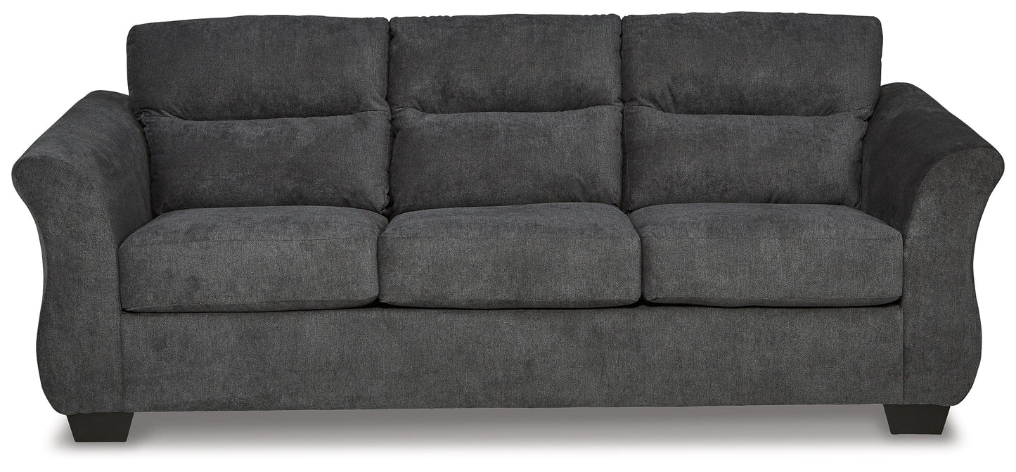 Miravel Gunmetal Sofa, Loveseat and Recliner