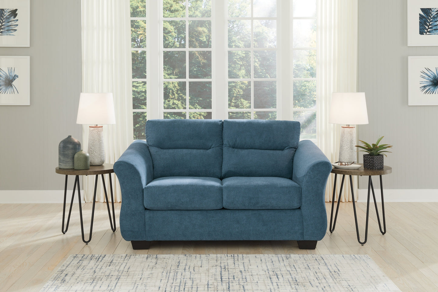 Miravel Indigo Sofa and Loveseat