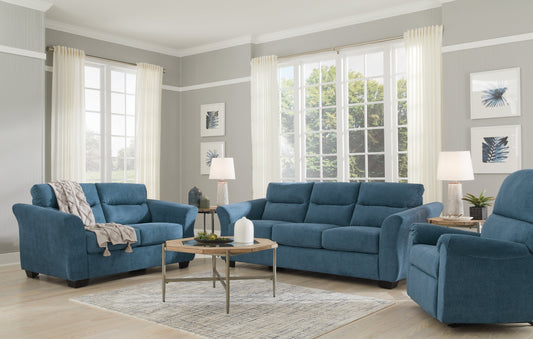 Miravel Indigo Sofa, Loveseat and Recliner