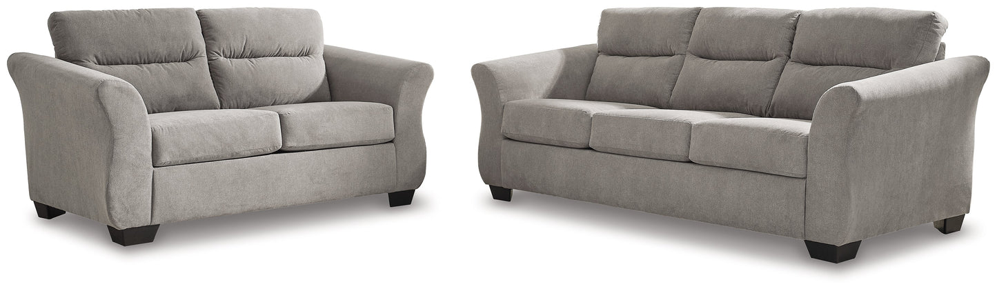 Miravel Gray Sofa and Loveseat