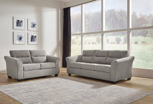 Miravel Gray Sofa and Loveseat