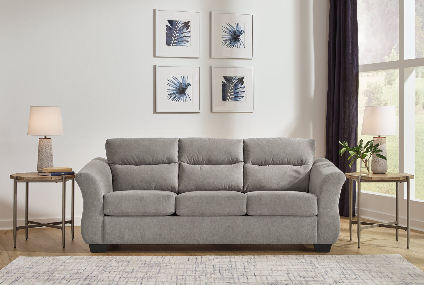 Miravel Gray Sofa and Loveseat