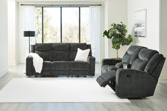 Martinglenn Ebony Reclining Sofa and Loveseat