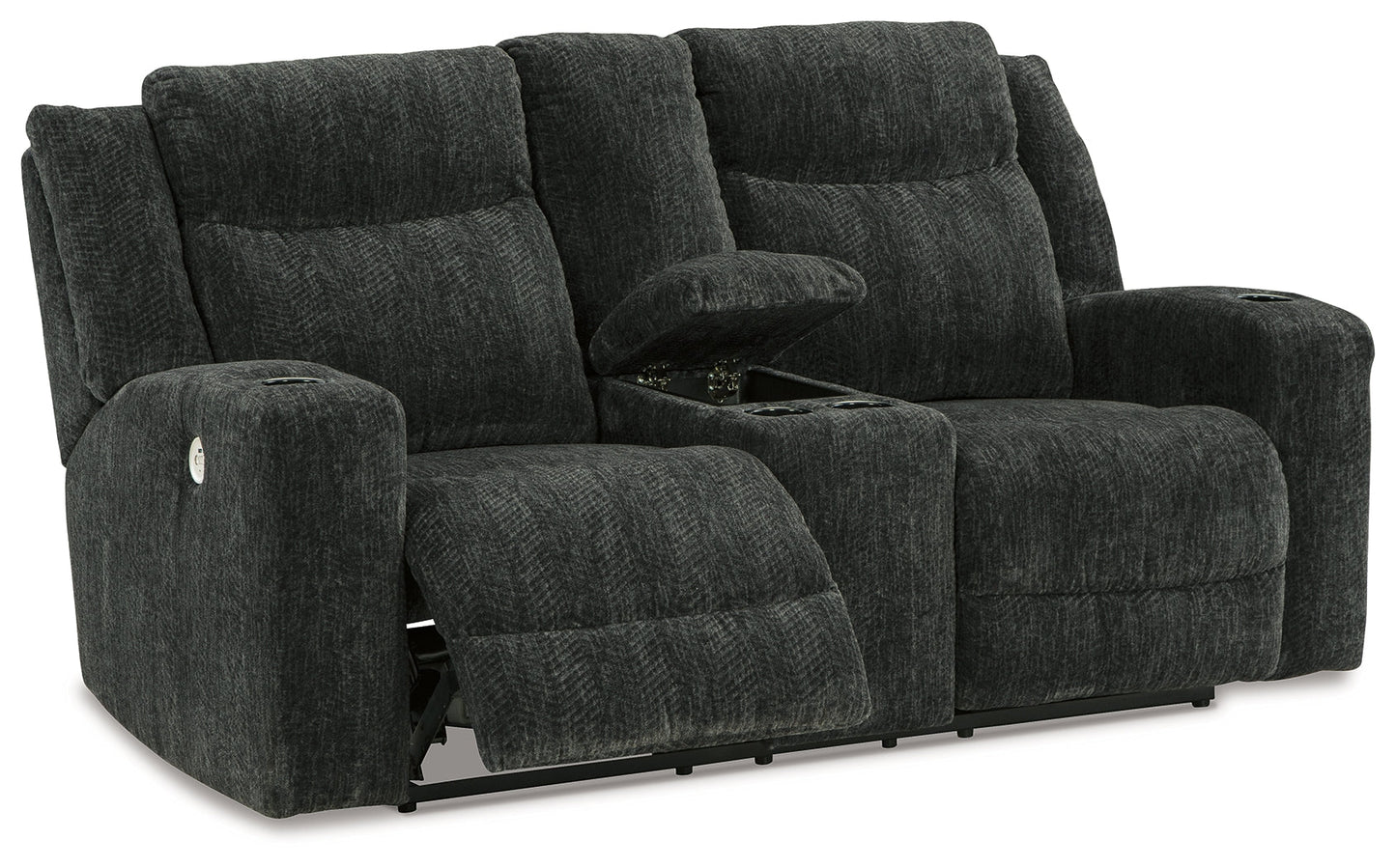 Martinglenn Ebony Power Reclining Sofa, Loveseat and Recliner