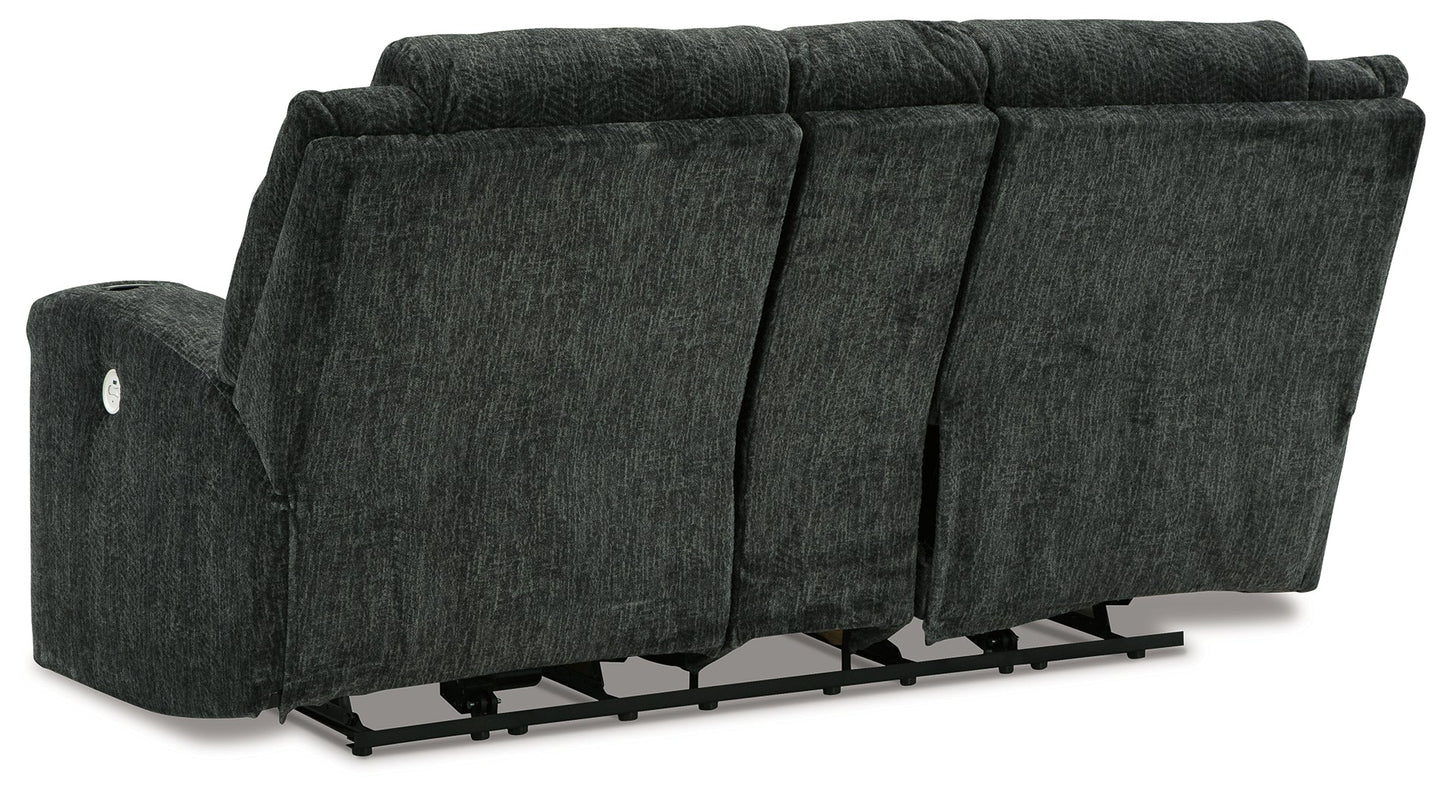 Martinglenn Ebony Power Reclining Sofa, Loveseat and Recliner