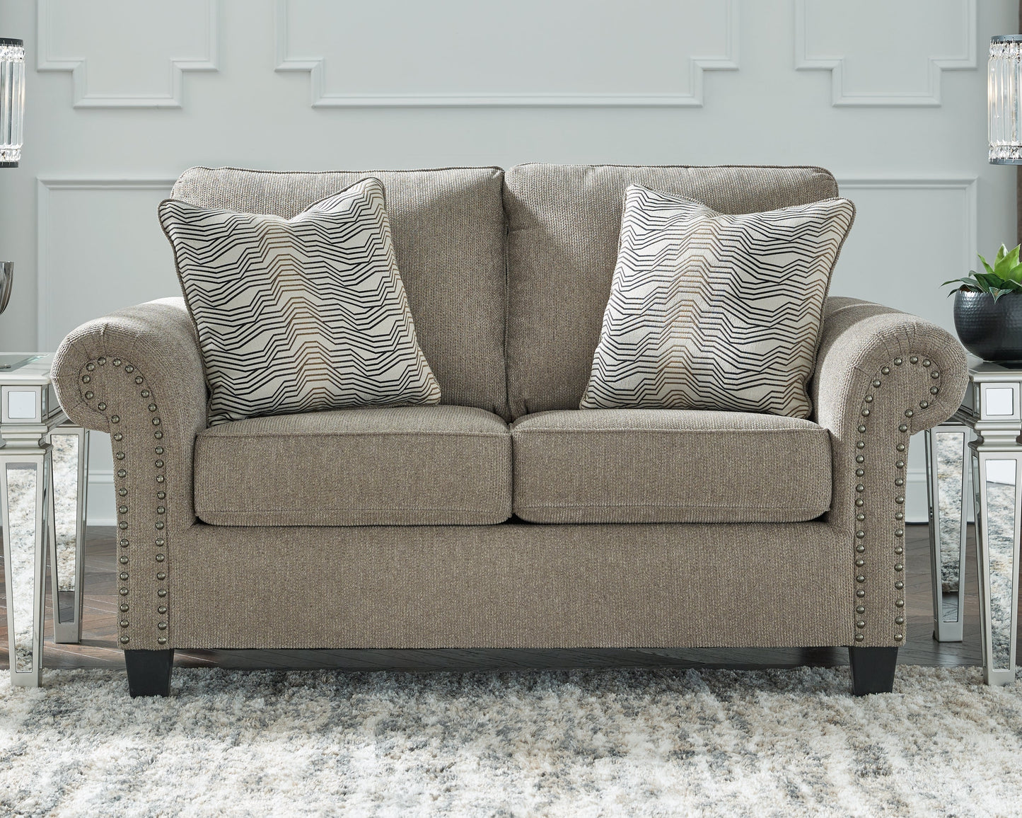 Shewsbury Pewter Sofa and Loveseat