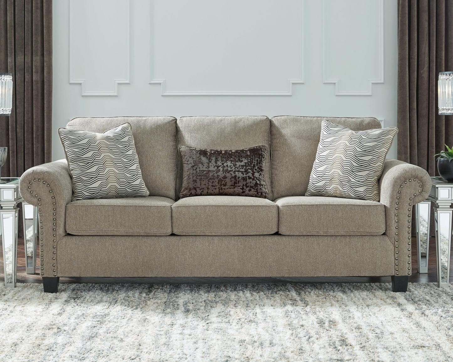 Shewsbury Pewter Sofa and Loveseat