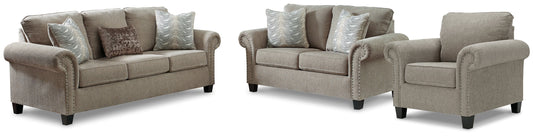 Shewsbury Pewter Sofa, Loveseat and Chair