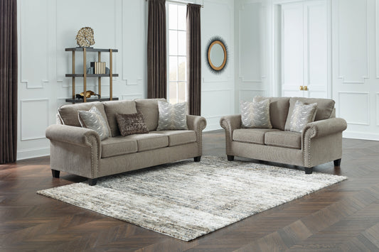 Shewsbury Pewter Sofa and Loveseat