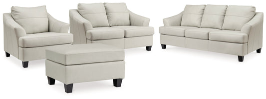 Genoa Coconut Sofa, Loveseat, Oversized Chair and Ottoman