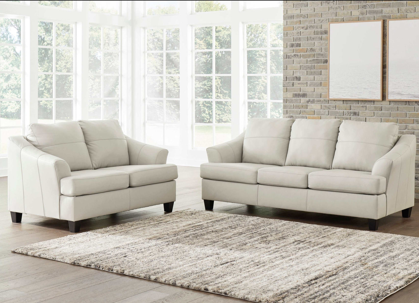 Genoa Leather Living Room Set / 2pc