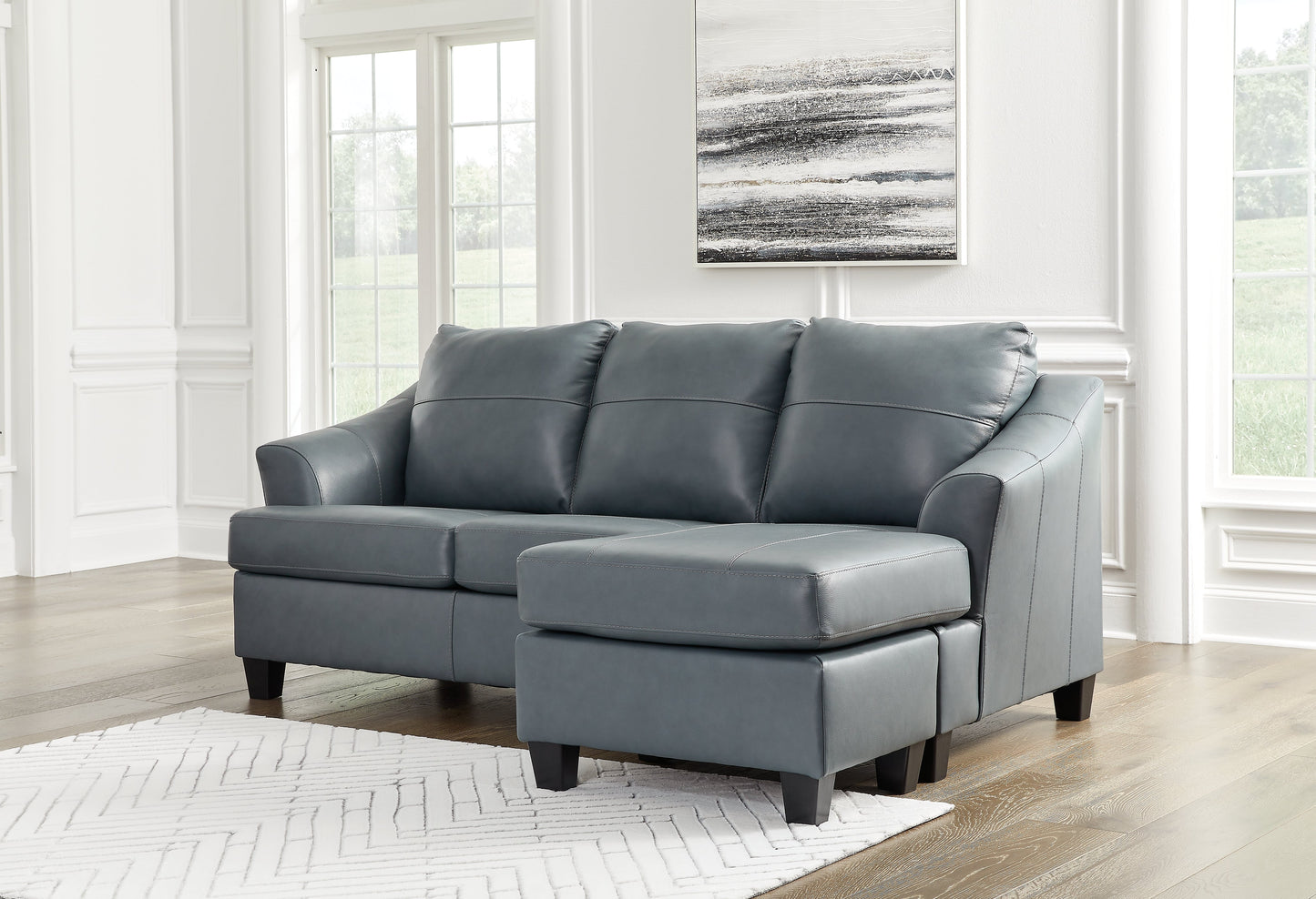 Genoa Steel Chaise Sofa and Oversized Chair