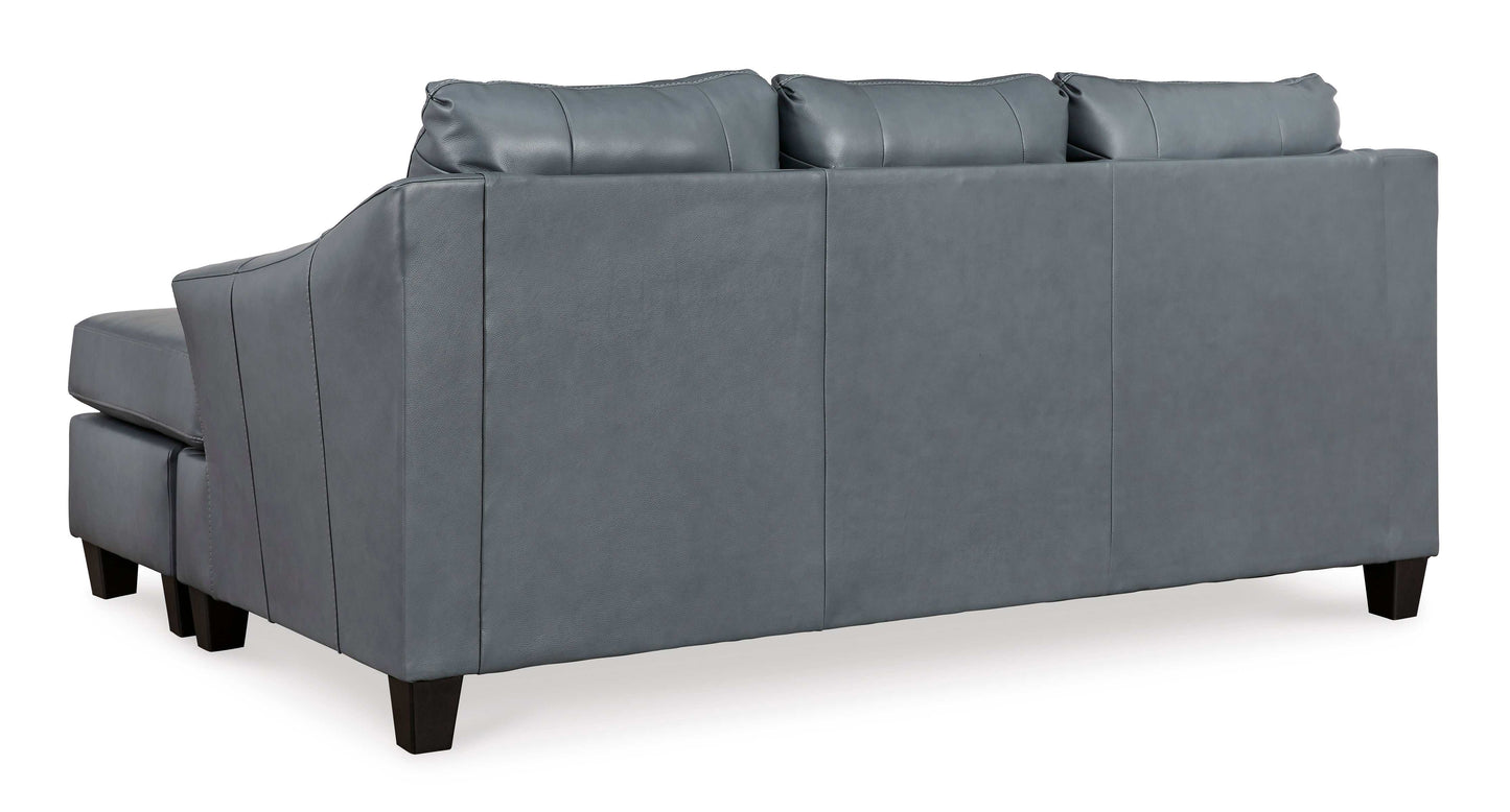 Genoa Leather L Shape RAF Chaise Sofa