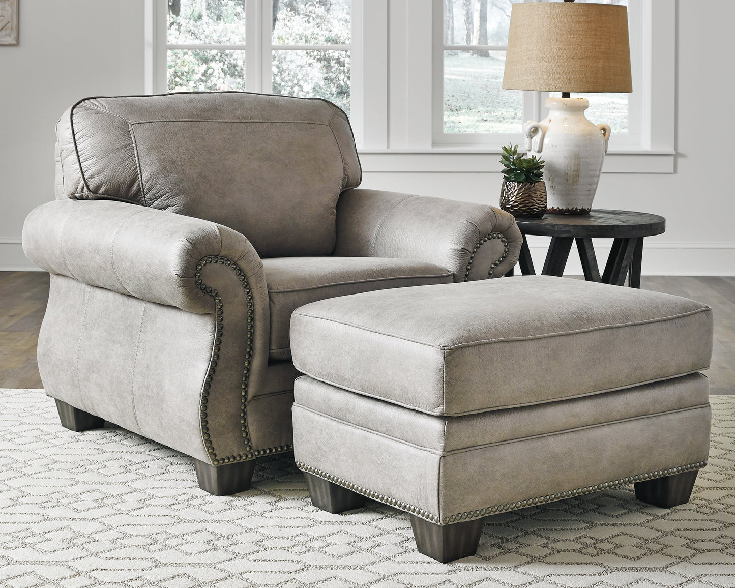 Olsberg Steel Loveseat, Chair, and Ottoman