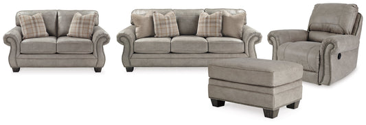 Olsberg Steel Sofa, Loveseat, Recliner, and Ottoman