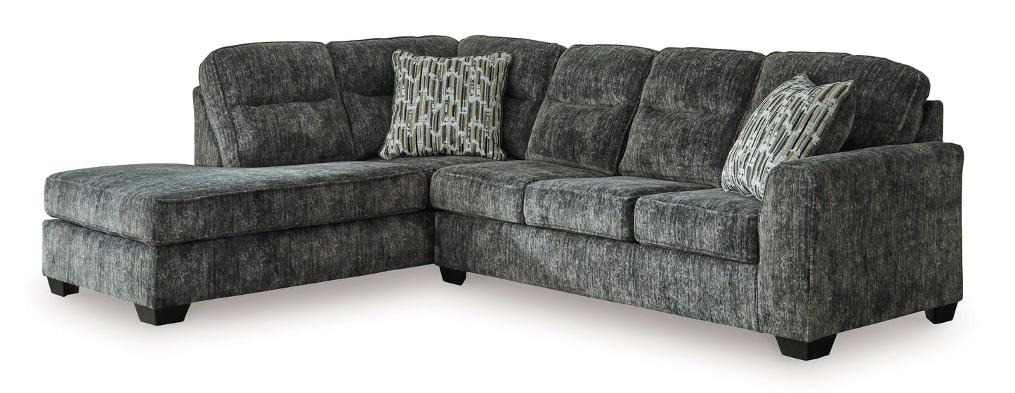 Lonoke Gunmetal 2pc LAF Chaise Sectional