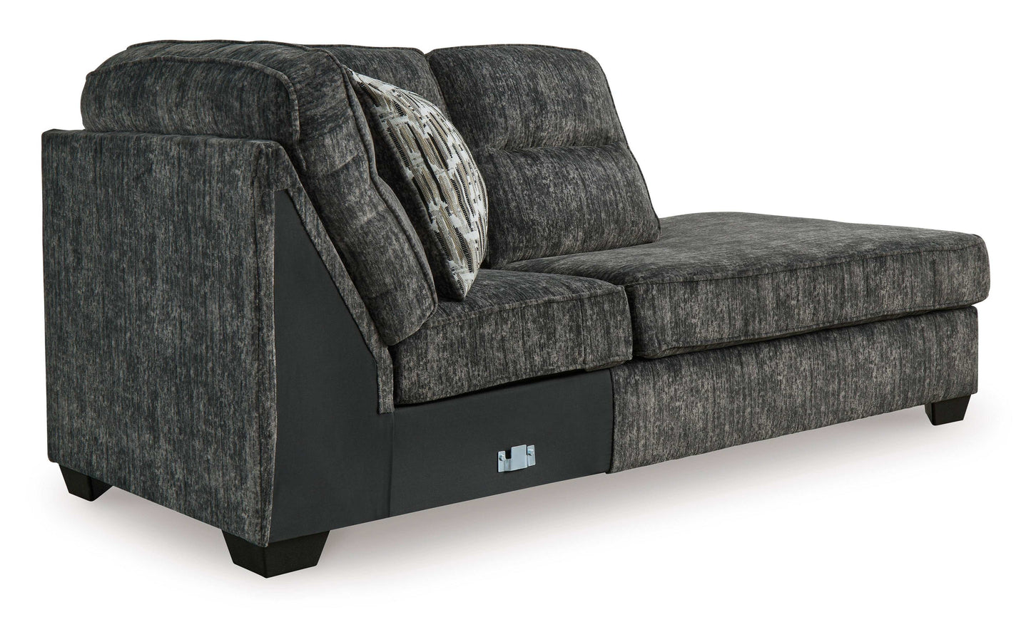 Lonoke Gunmetal 2pc RAF Chaise Sectional