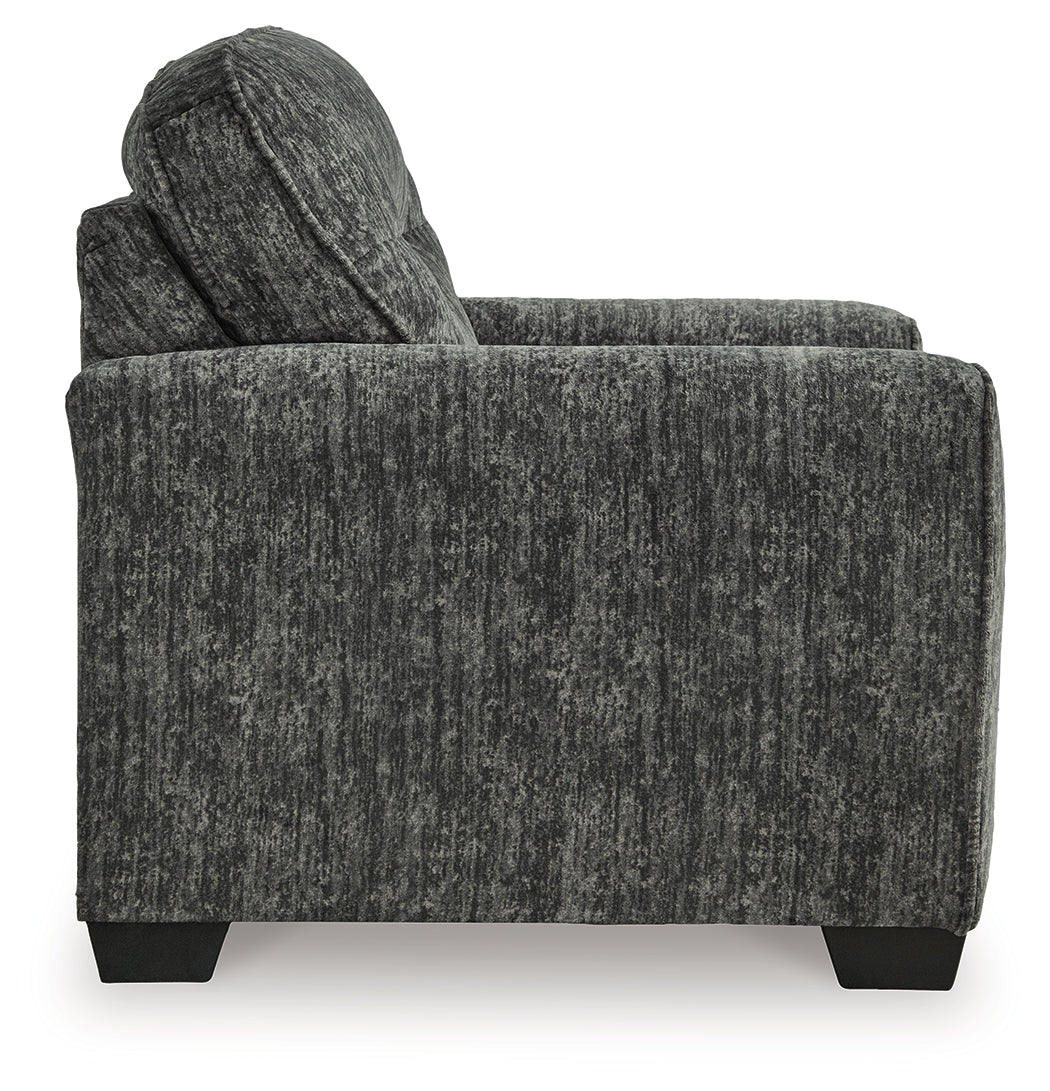 Lonoke Gunmetal Sofa, Loveseat, Oversized Chair and Ottoman