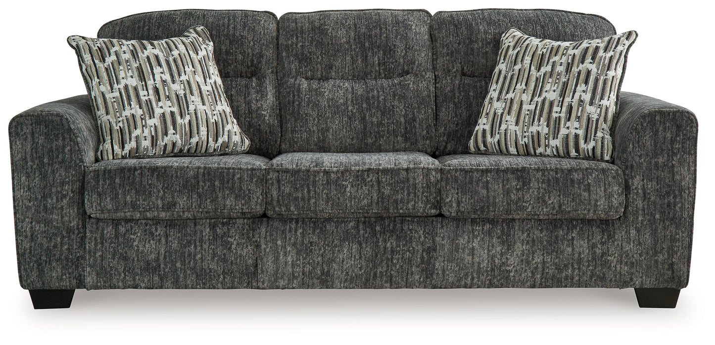 Lonoke Gunmetal Sofa, Loveseat, Oversized Chair and Ottoman