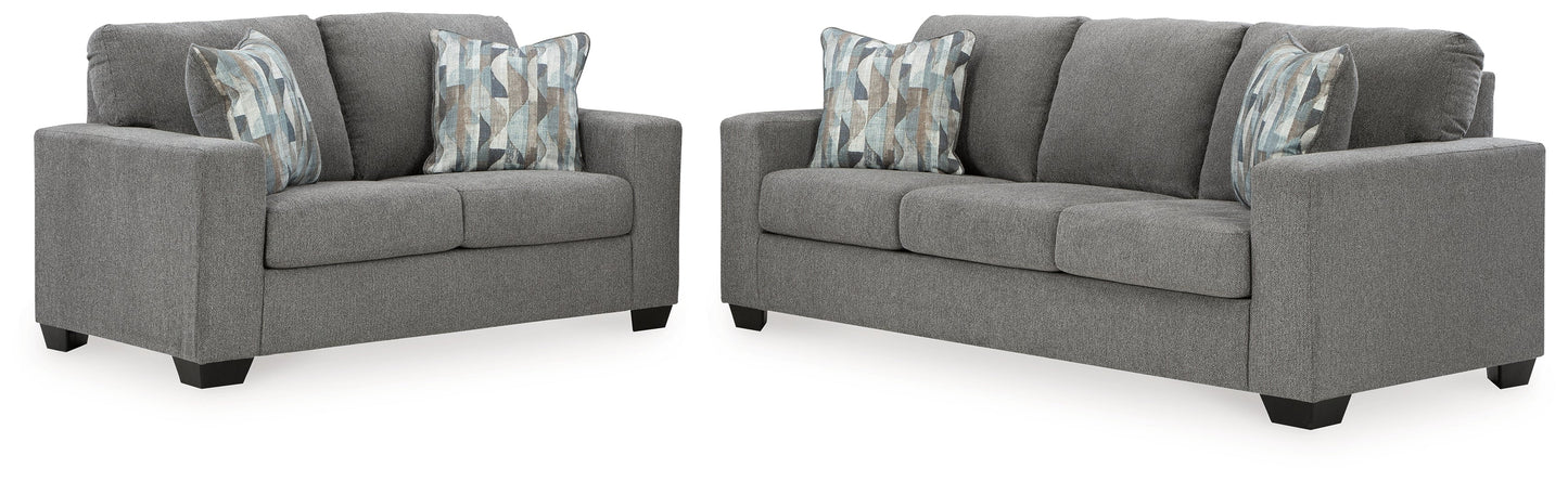 Deltona Gray Sofa and Loveseat