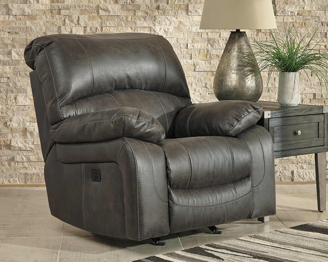 Dunwell Steel Power Reclining Sofa and Loveseat with Power Recliner