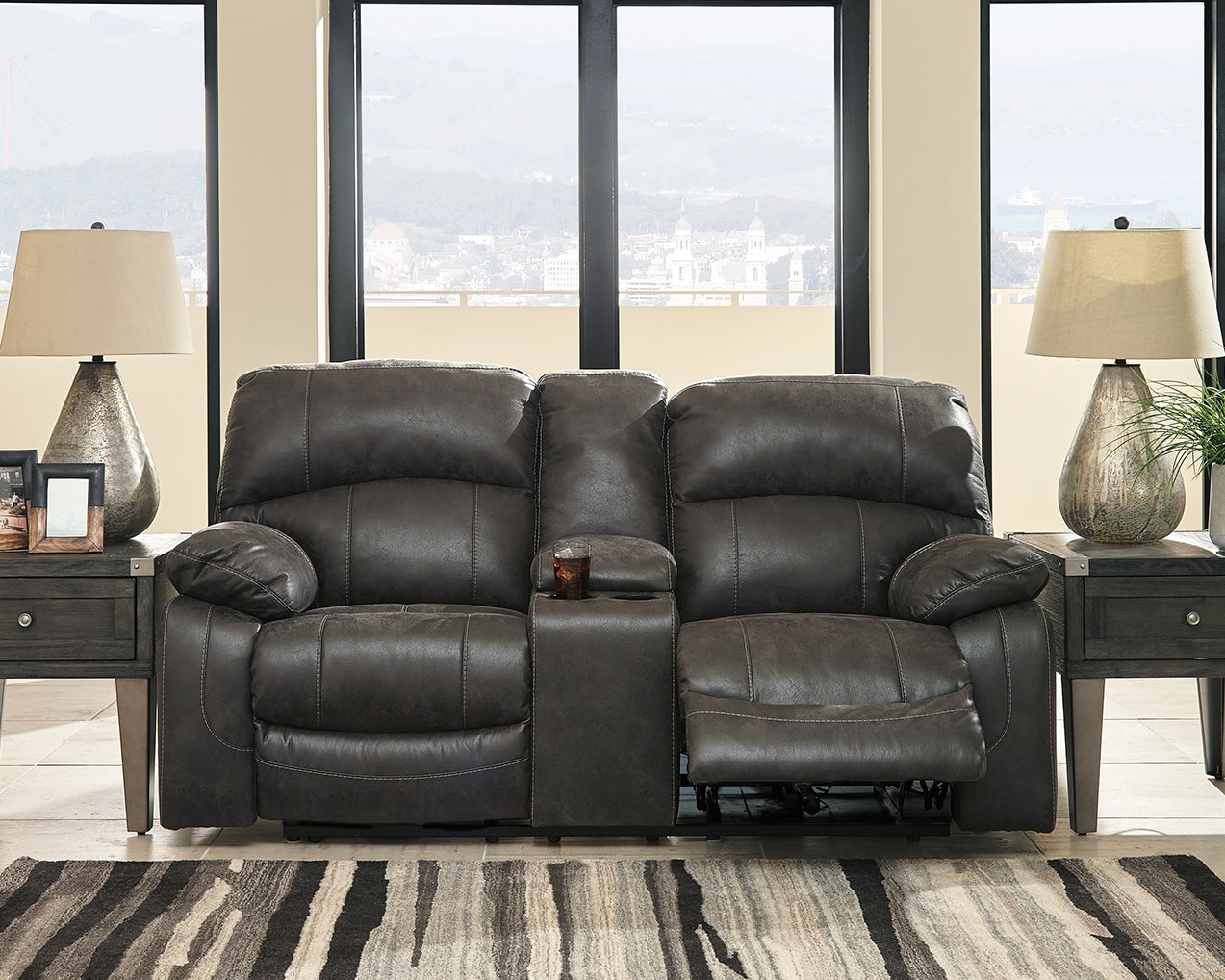 Dunwell Steel Power Reclining Sofa and Loveseat with Power Recliner