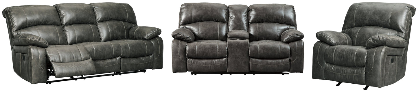 Dunwell Steel Power Reclining Sofa and Loveseat with Power Recliner