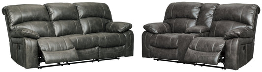 Dunwell Steel Power Reclining Sofa and Loveseat