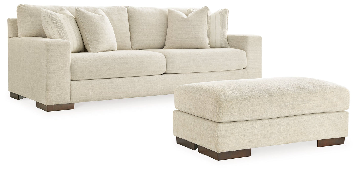 Maggie Birch Sofa and Ottoman