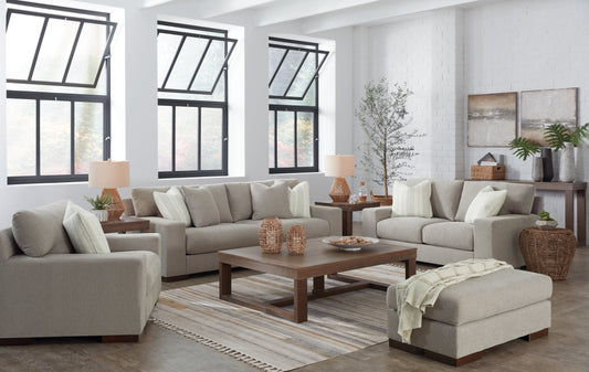 Maggie Flax Sofa, Loveseat, Oversized Chair and Ottoman