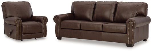 Colleton Brown Sofa and Recliner