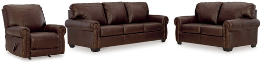 Colleton Brown Sofa, Loveseat and Recliner