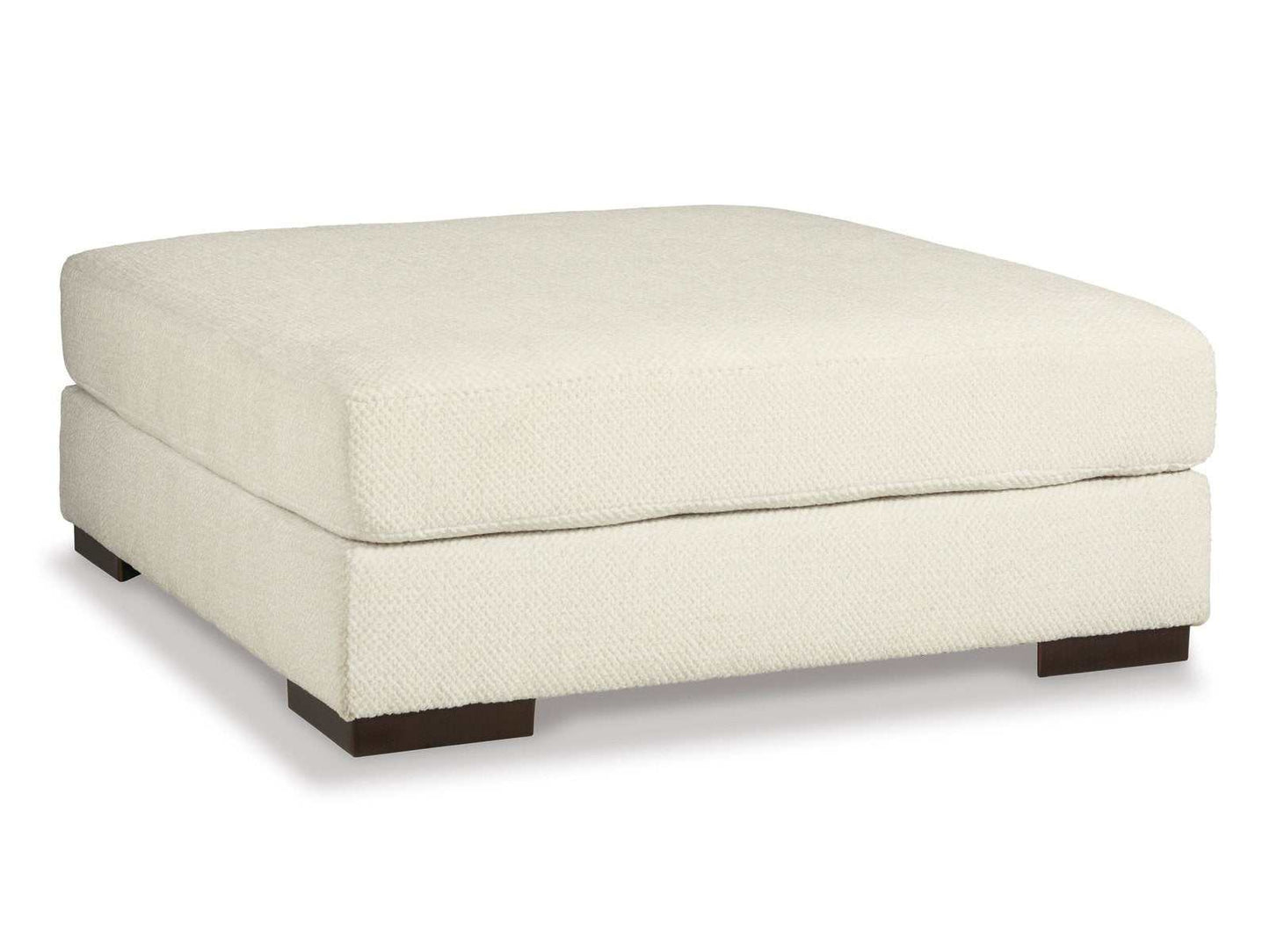 Zada Ivory Oversized Accent Ottoman