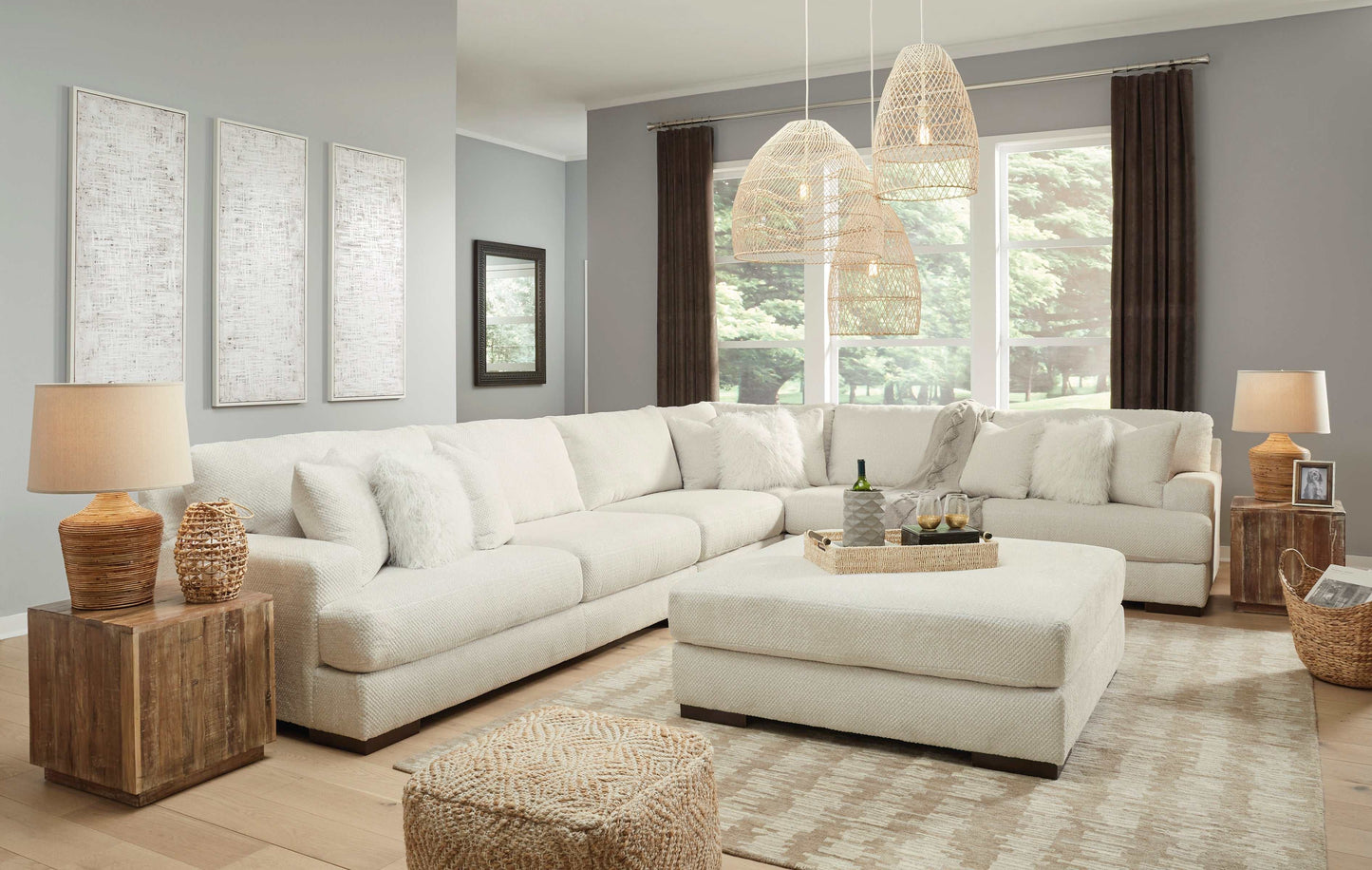 Zada Ivory 4pc Sectional