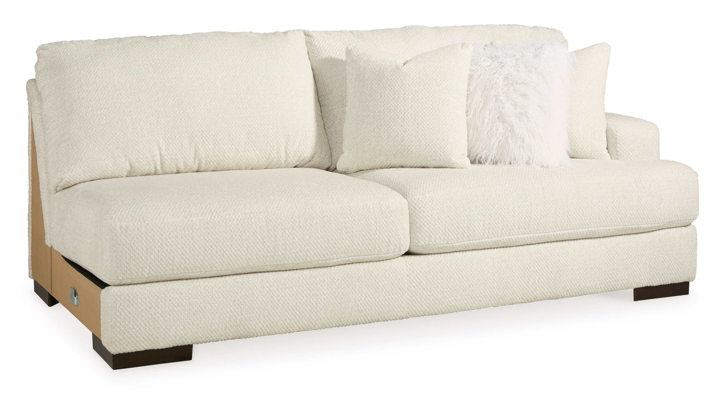 Zada Ivory 6pc LAF Chaise Sectional