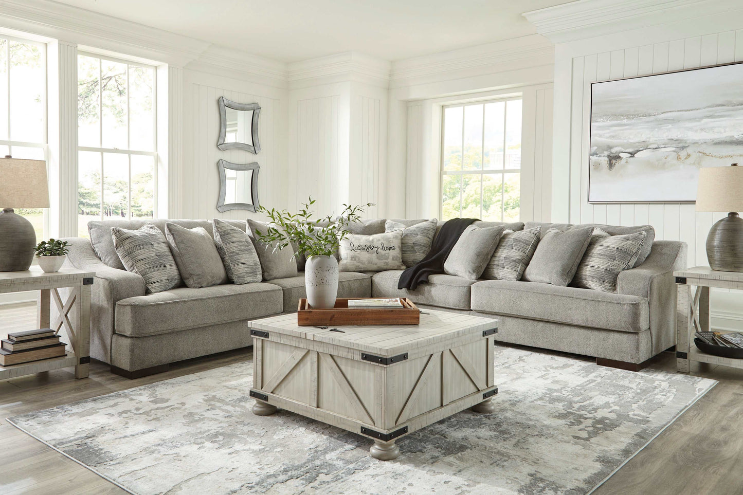 Bayless Smoke 3pc Symmetrical Sectional