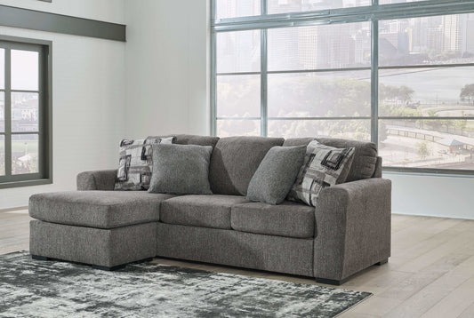 Gardiner Pewter Reversible Sofa Chaise