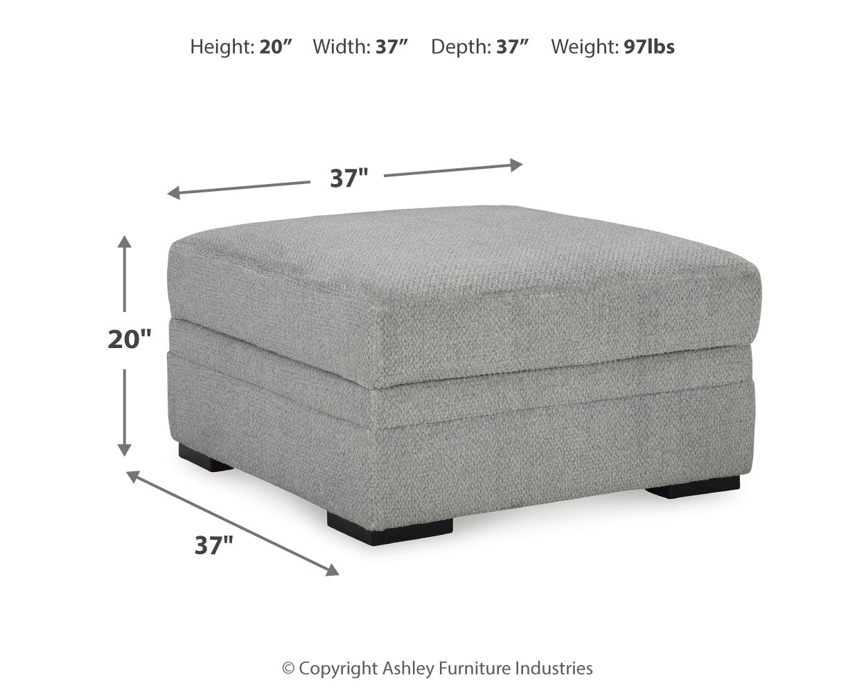 Casselbury Cement Oversized Swivel Chair and Ottoman