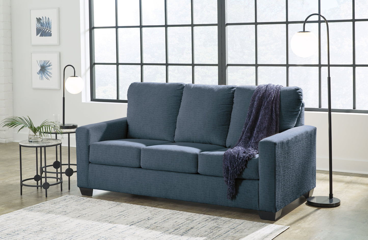 Rannis Navy Full Sofa Sleeper