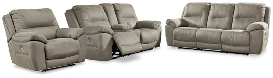 Next-Gen Gaucho Putty Power Reclining Sofa, Loveseat and Recliner