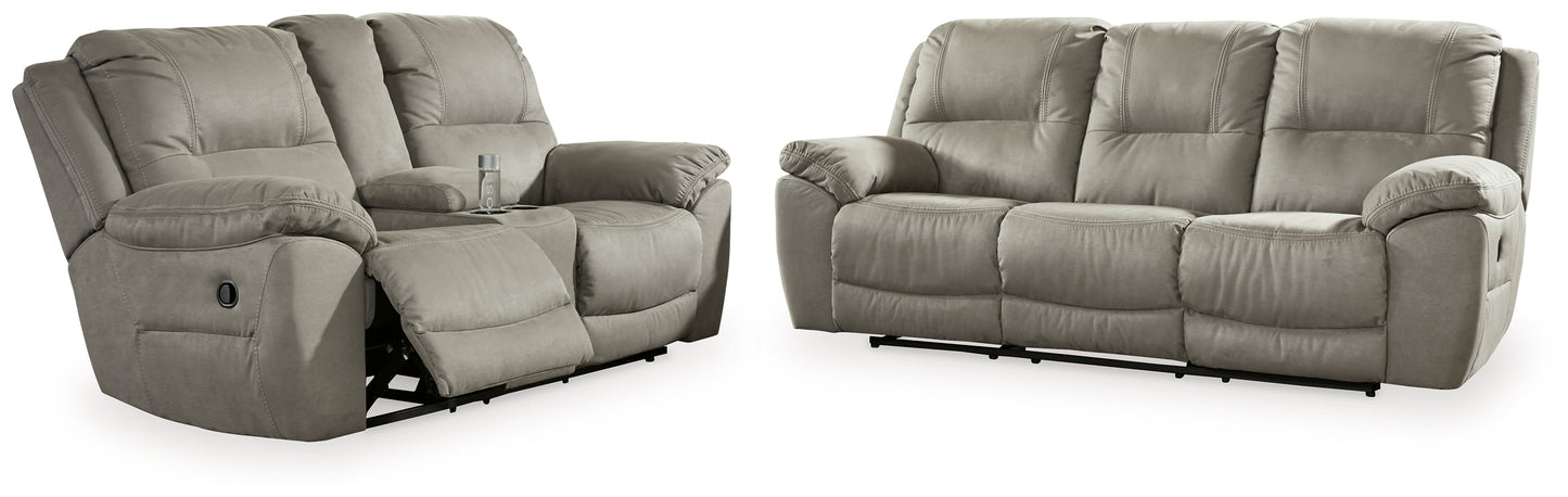 Next-Gen Gaucho Putty Reclining Sofa and Loveseat