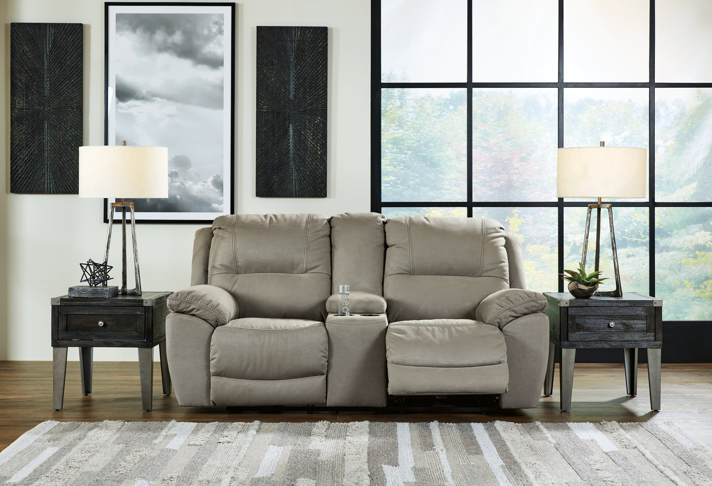 Next-Gen Putty Gaucho Power Reclining Loveseat with Console