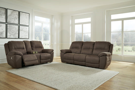 Next-Gen Gaucho Espresso Power Reclining Sofa and Loveseat