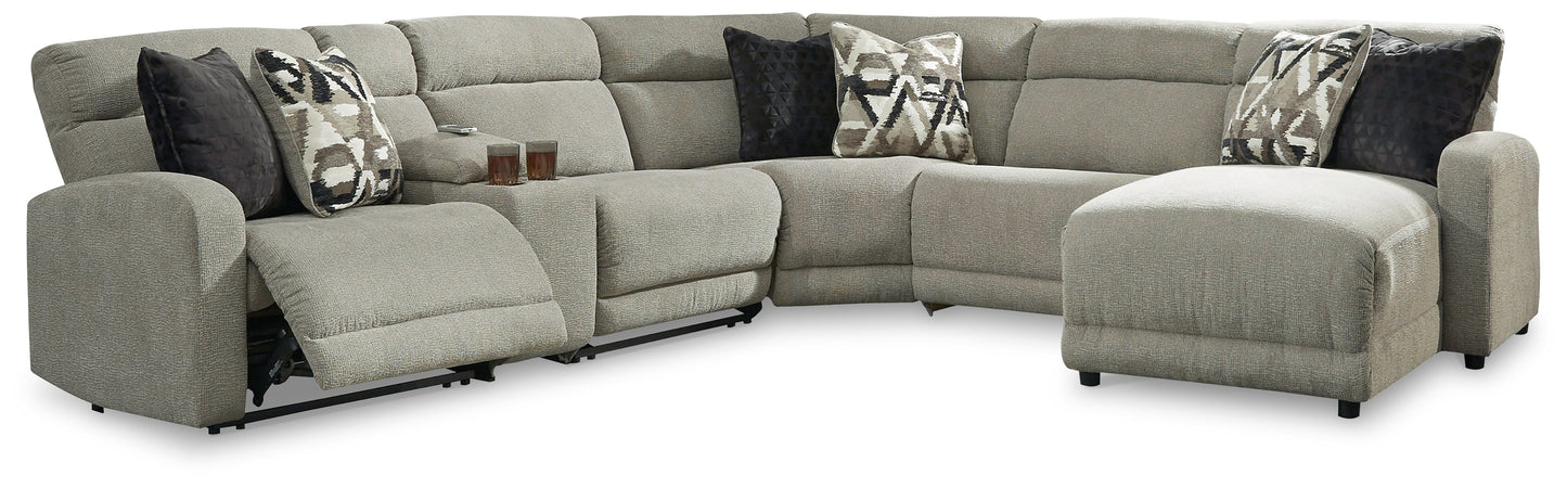 Colleyville Stone 6-Piece Power Reclining Sectional with Chaise