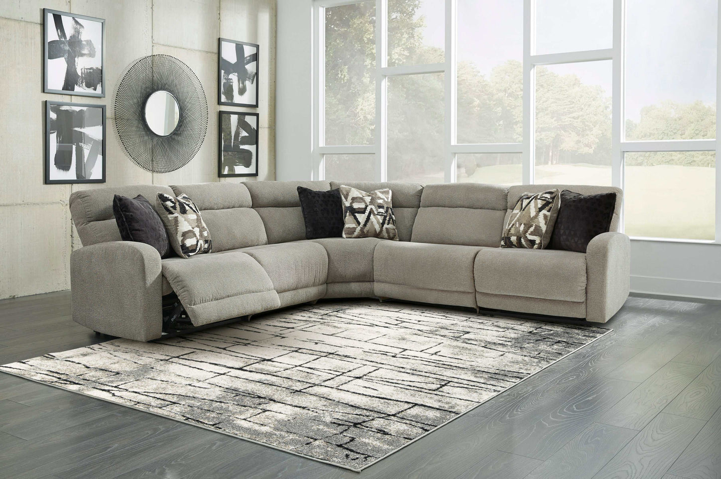 Colleyville Stone 5pc Power Reclining Sectional