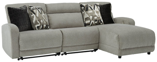 Colleyville Stone 3-Piece Power Reclining Sectional with Chaise