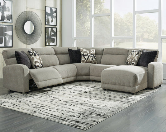 Colleyville Stone 5-Piece Power Reclining Sectional with Chaise