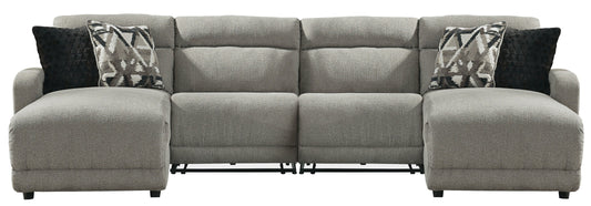 Colleyville Stone 4pc Power Reclining Sectional with Chaise