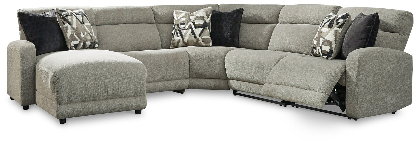 Colleyville Stone 5-Piece Power Reclining Sectional with Chaise