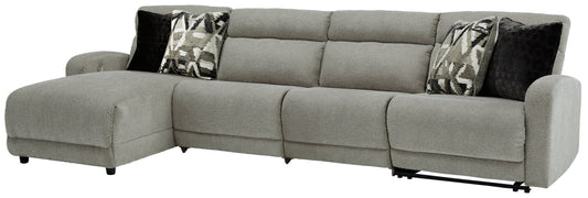 Colleyville Stone 4-Pc Power Reclining Sectional with Chaise